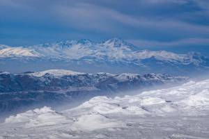 قله سبلان از فراز قله کوه عجم به ارتفاع 3030 متر Sablan peak from the top of Mount Ajam at a height of 3030 meters